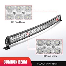 50" 288W Curved LED Light Bar  Upper Roof Mount Brackets w/Wiring kit DaSen