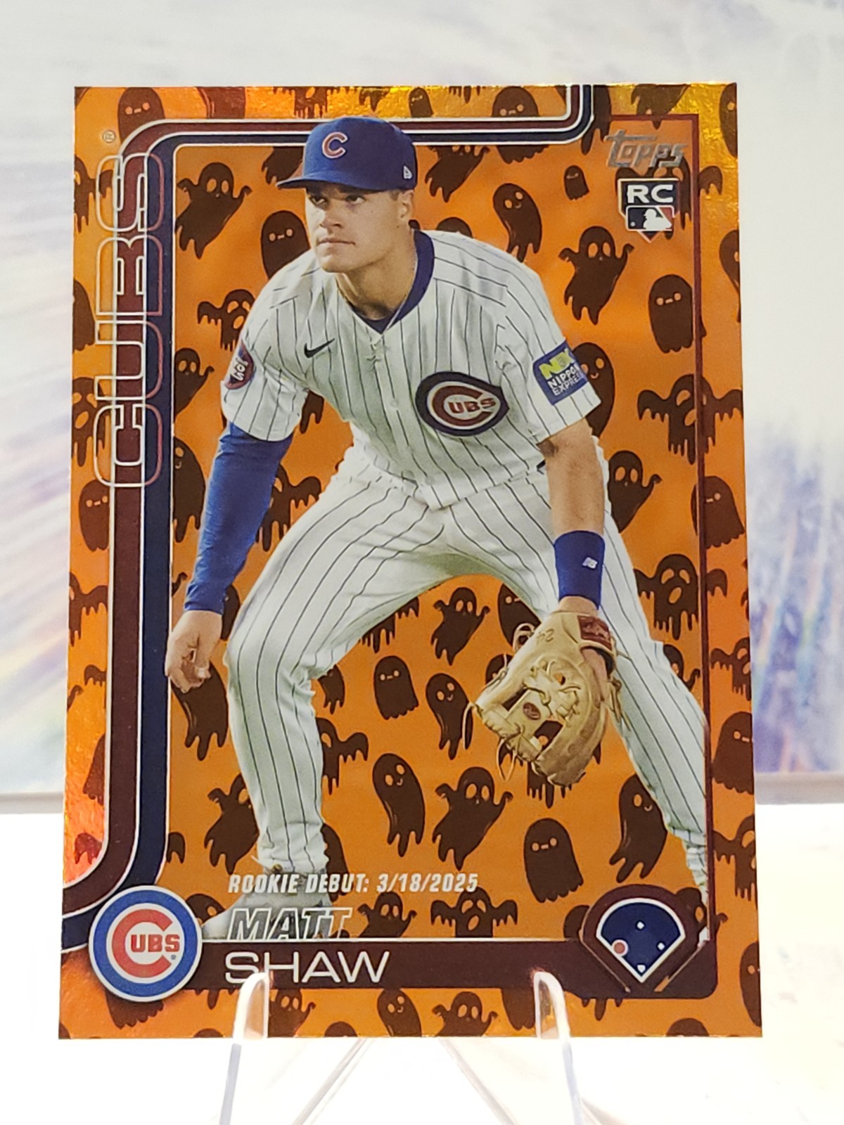 2025 Topps Update Holiday Ghost Foil SP MATT SHAW RC Chicago Cubs Rookie Debut
