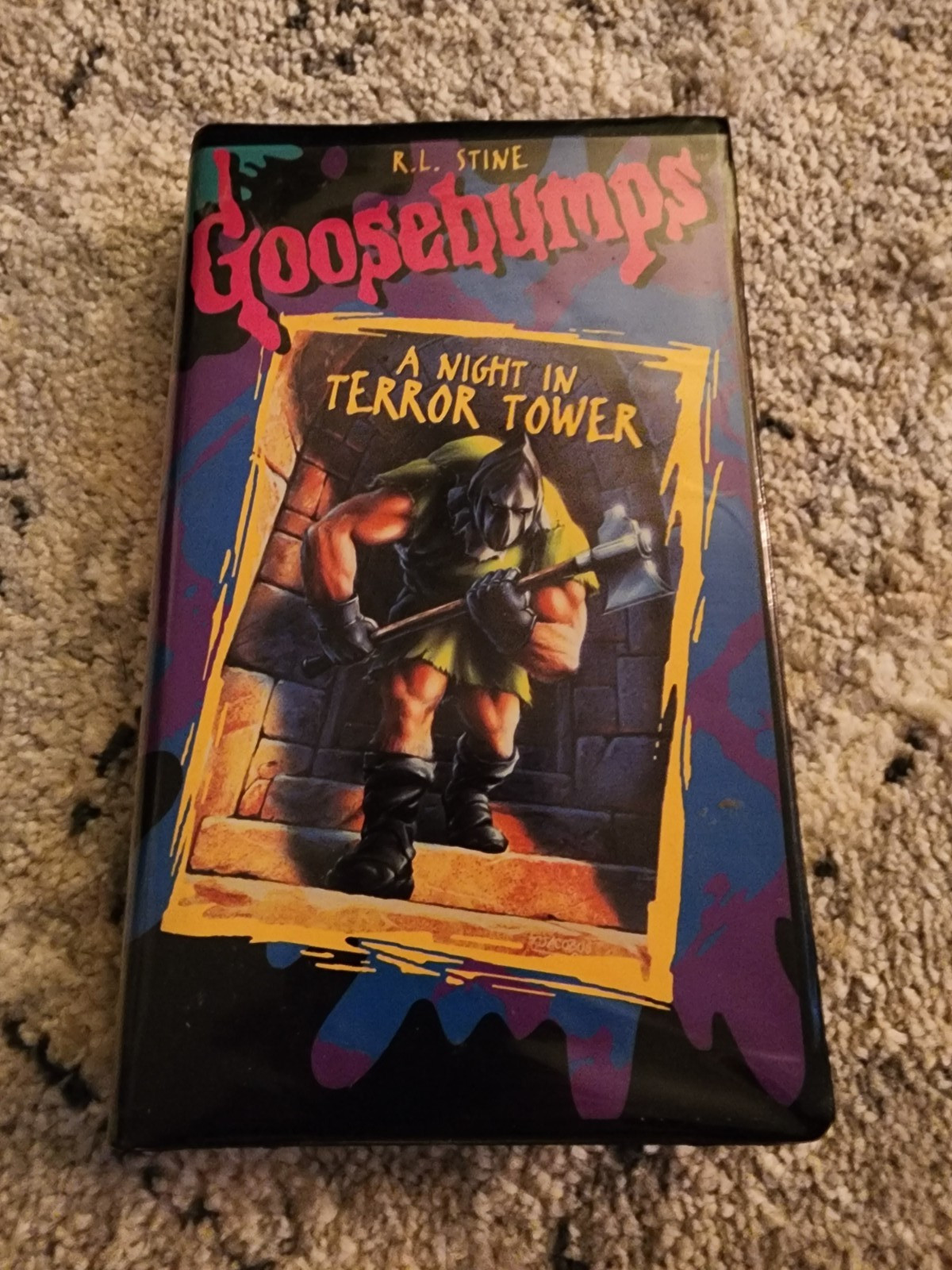 R.L. Stine Goosebumps A Night in Terror Tower VHS Clamshell with insert 1996
