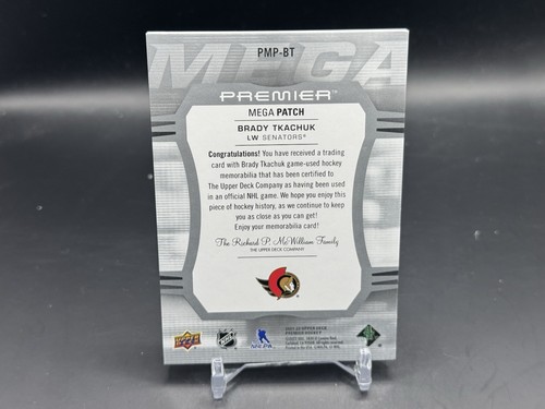 Patch Mega Premier 2021-22 Upper Deck Premier Hockey Brady Tkachuk /29 senatori - Foto 2 di 2