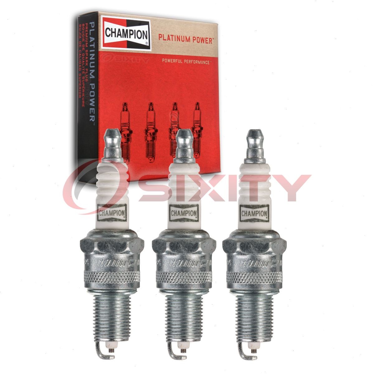 3 pc Champion Platinum Spark Plugs for 1986-1992 Chevrolet Sprint 1.0L L3 gu