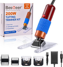 200W Carpet Trimmer with Optimized Shearing Guide, Rug Shears Carpet Carving Too