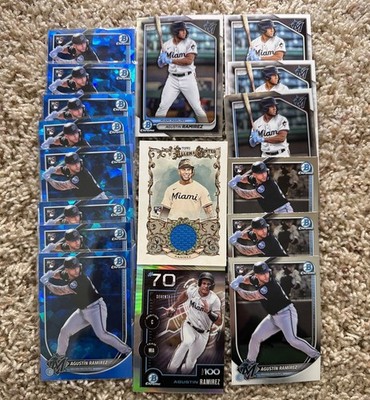 (17) Agustin Ramirez 2024 Bowman Chrome Draft Sapphire Rookie Relic #BDC-133 