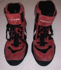 Vintage Rare MatMan Kids Wrestling Shoes, Red, Size 5, EX+ Condition