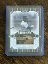 2022 Leaf Lumber RICKEY HENDERSON Game Used Lumber Bat Barrel 1/1 -the Greatest