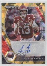 2021 Panini Prizm Draft Picks Gold Ice Feleipe Franks #DPA-FFR Auto e6p