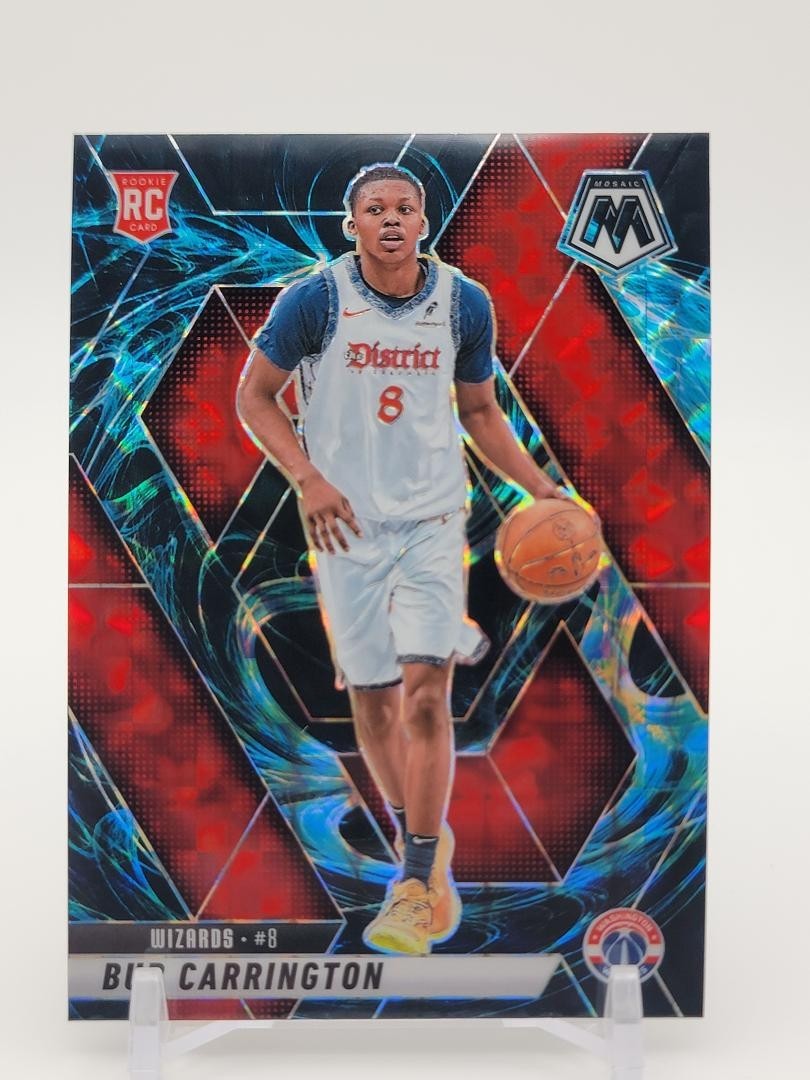 2024-25 Panini Mosaic - Rookies Bub Carrington #206 Genesis Mosaic Prizm (RC)