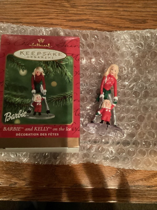 Vintage Hallmark Keepsake Barbie and Kelly On The Ice Ornament 2001 Boxed Gift