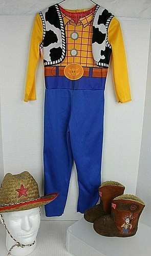 TOY STORY Sheriff Woody Costume Set Size 3-4T Outfit, Booties & Hat Disney/Pixar