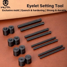 Eyelet Hole Punch Die Tools Grommet Banner Setter Kit for Leather Craft Clothing