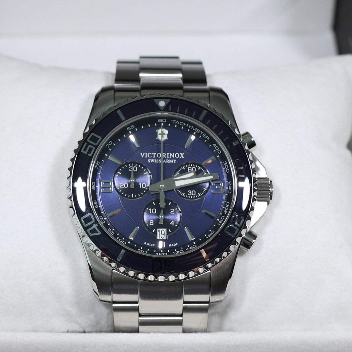 Victorinox Maverick Chronograph Men's Blue Dial Stainless Steel