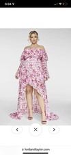 New, Plus Size, 3X, Fashion To Figure Valeria Hi Lo Flowy Floral Dress