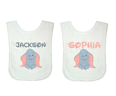 OH SEW SIMPLE Baby Dumbo personalisiertes Baby Lätzchen - bedruckt mit Namen