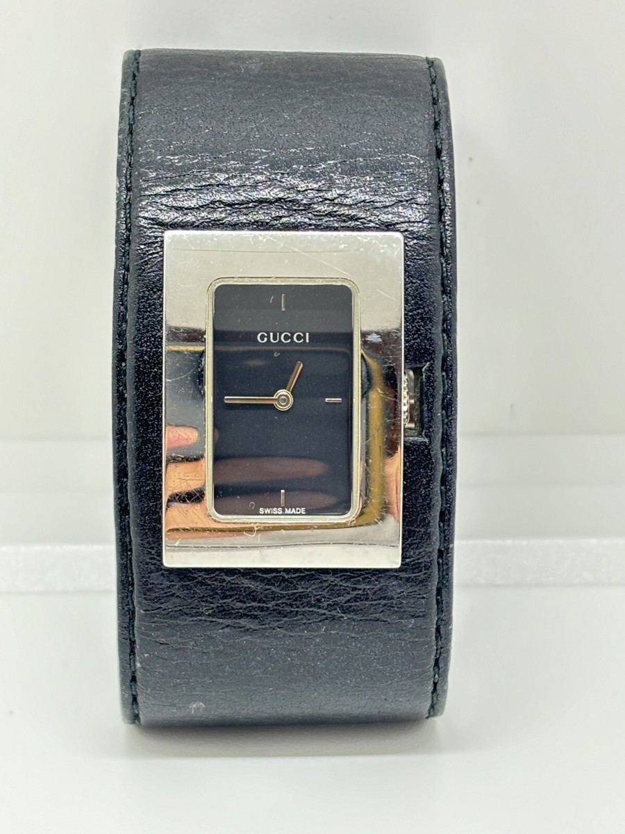 GUCCI 7800L Vintage Watch Square Quartz Black Dial Silver GUCCI 7800L Vintage Watch Square Quartz Black Dial Silver