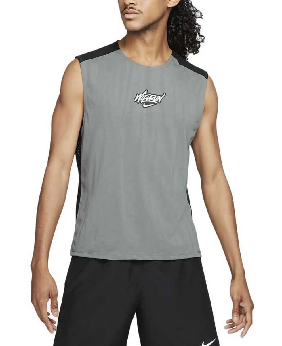 NIKE Dri-FIT Rise 365 Running Tank Top sz XL X-Large Gray Black