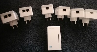 4xPower-LAN-Adapter + 2x Doppeladapter + 1x WiFi AV500 von TP-Link