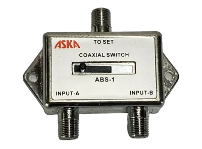 A/B Switch Coaxial Splitter 2 Way Game Antenna Cable TV CATV Slide Switch ASKA