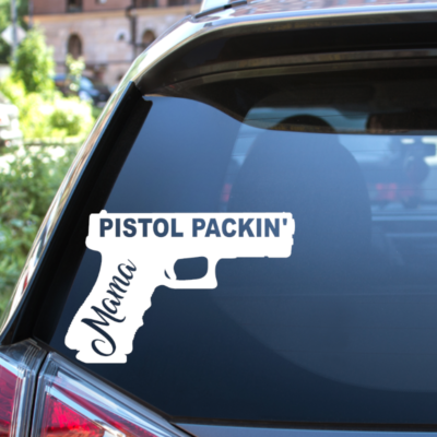 Pistol Packin Mama Vinyl Sticker Decal for Car Window Bumper Laptop 2A ...