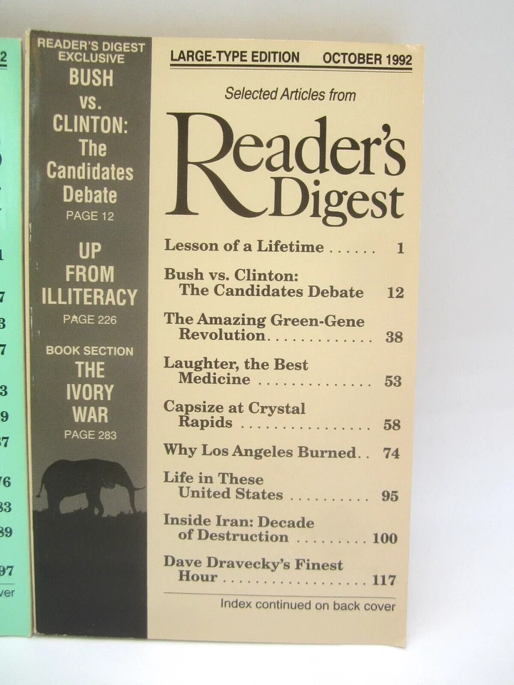 Reader's Digest Magazines Lot of 2 September October 1993 Large Print Edition - Image 3 of 4
