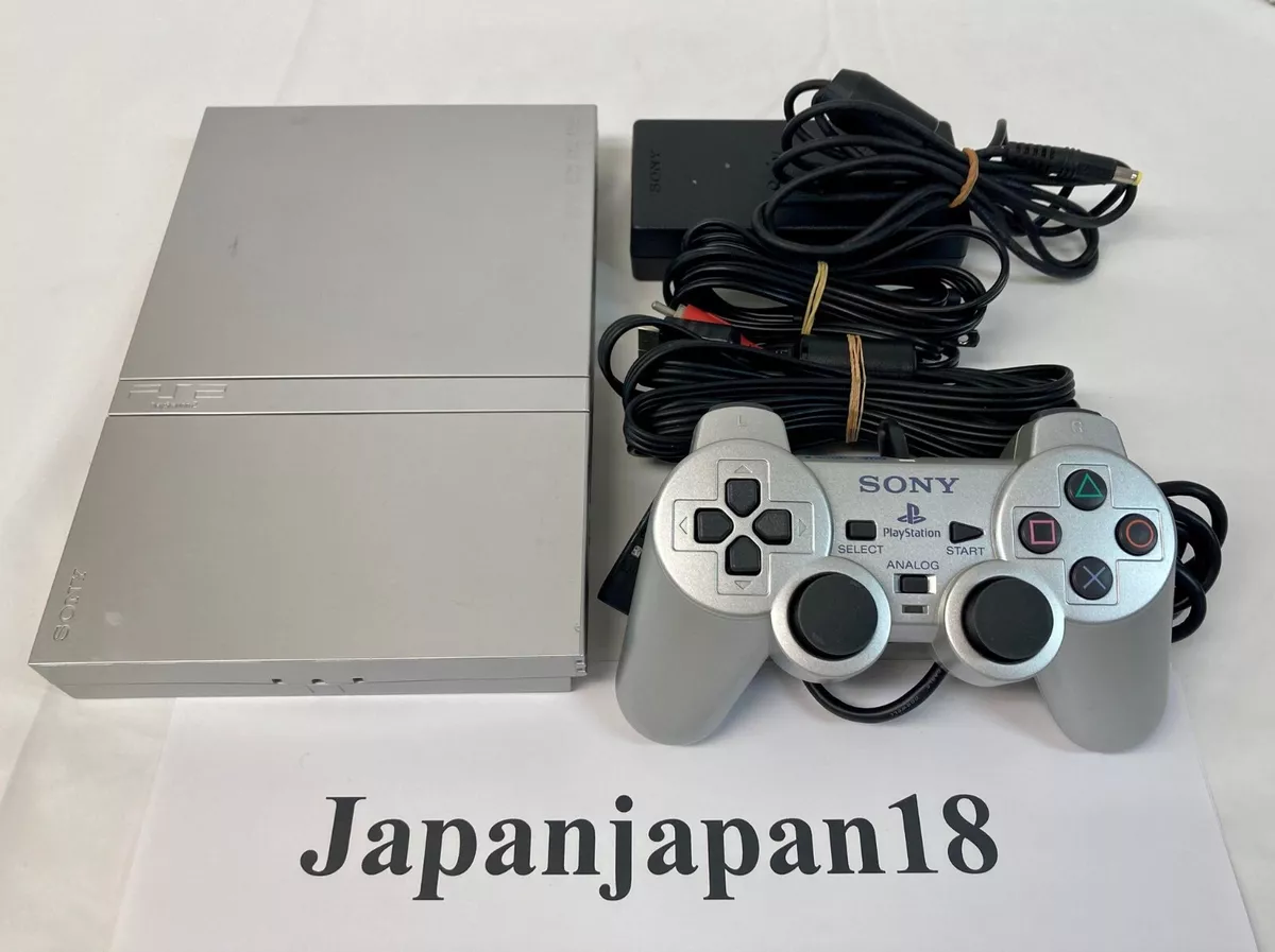 Sony PlayStation 2 PS2 Silver Slim Game Console Full BOX NTSC-Japan Fast  Ship