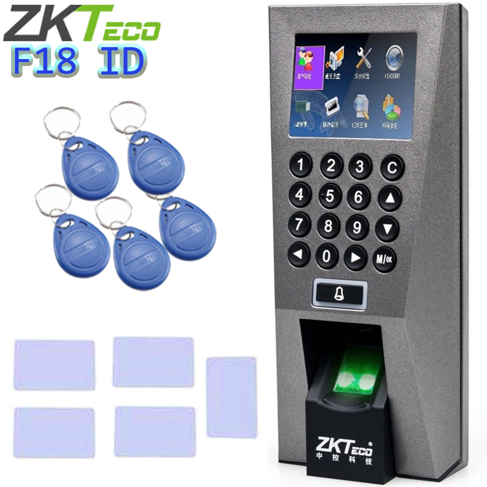 ZKTeco F18 ID 10* Card Fingerprint Time Biometric Attendance Door