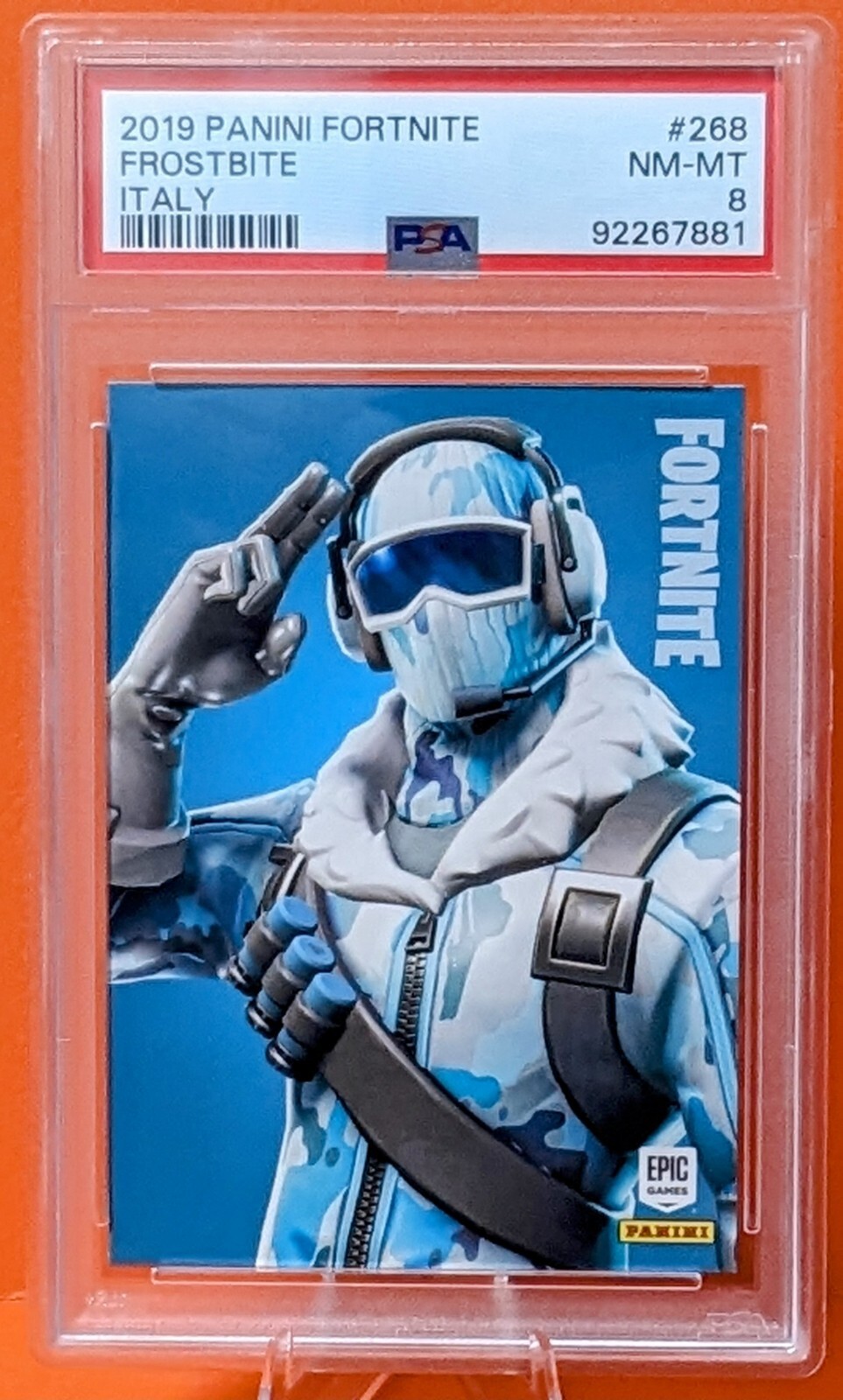 2019 Panini Fortnite Series 1 #268 Frostbite  Legendary PSA 8