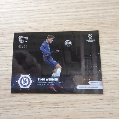 Topps Now Champions League 2020/21 Chelsea Timo Werner #75 Black Parallel /99