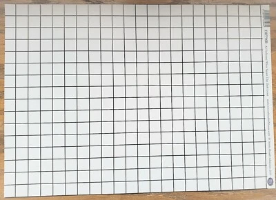 STREETS AHEAD Dollhouse Miniature White Square Tile Embossed Glossy Card 1:12 Scale Dark Grout