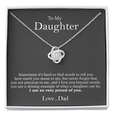 To My Daughter Necklace, Gift for Daughter from Dad, Daughter Father Necklace