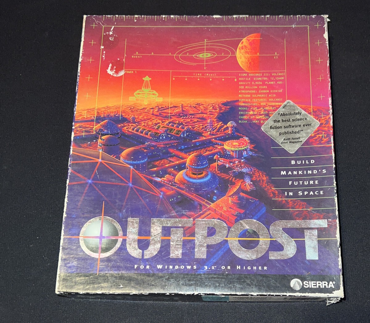 Jeu PC Outpost Big Box Sierra 1991 CD multimédia