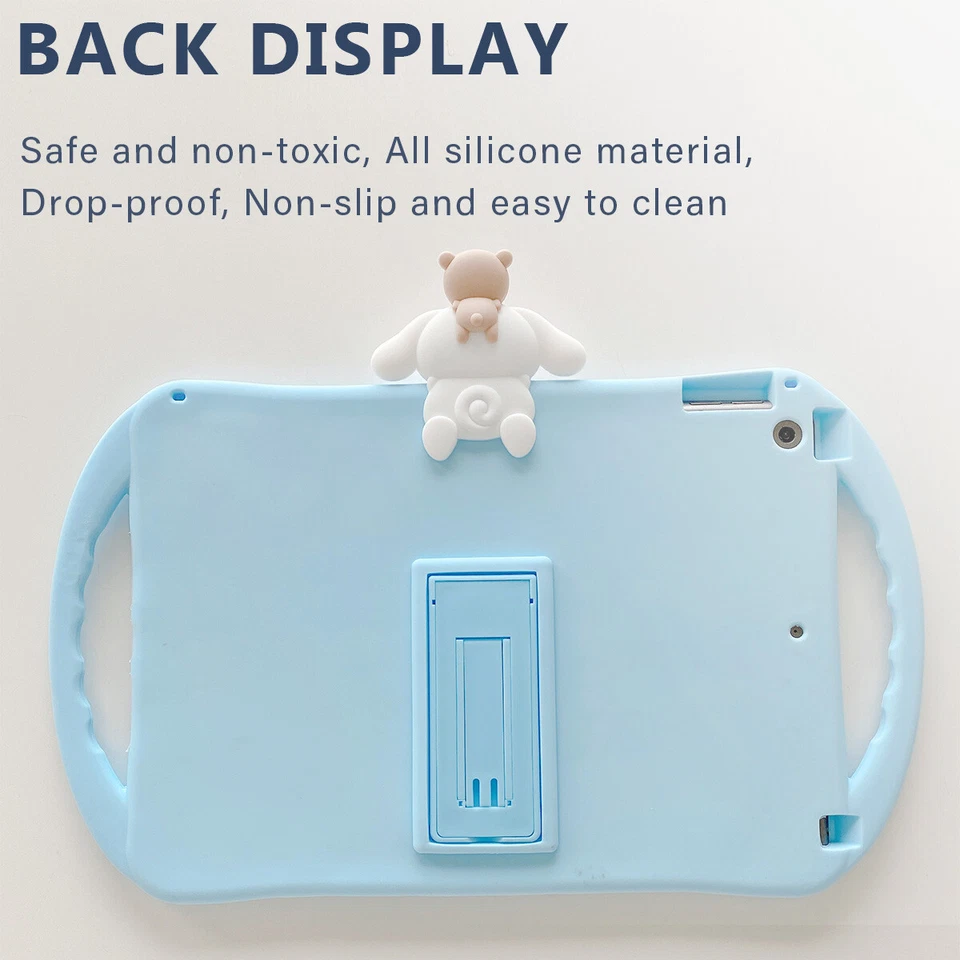 Kids Rubber Case Stand Cover For iPad 9/8/7/6/5th Pro 11 10.5 9.7 Air Mini 12345 - Изображение 4 из 4