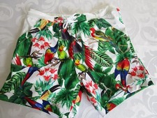 Men  s Swim Trunks - GOOFANDY, RAINFOREST PARROT PATTERN, MENS MEDIUM NWT
