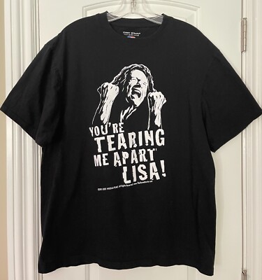 Tommy Wiseau Black Size Large T-Shirt You're Tearing Me Apart Lisa The Room