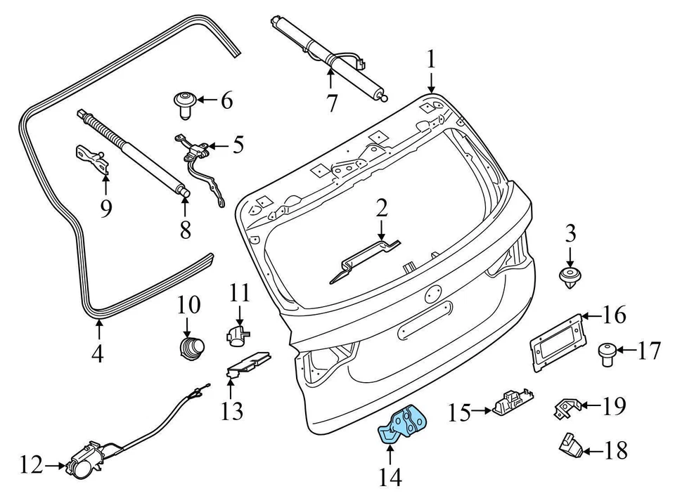 ✅ 2023 BMW X4 TAPA MALETERO PN:51247416448 OEM Foto 2 de 4