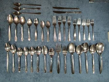 36pc Mixed Stainless Flatware Oneida Rogers Korea Imperial Conversation 160-25V