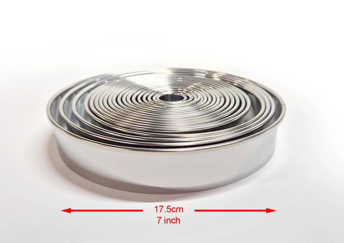 Extra große 19 Stück Blankstahl Gebäck Ausstecher. 17,5 cm / 7 Zoll bis 2 cm / 3/4 Zoll