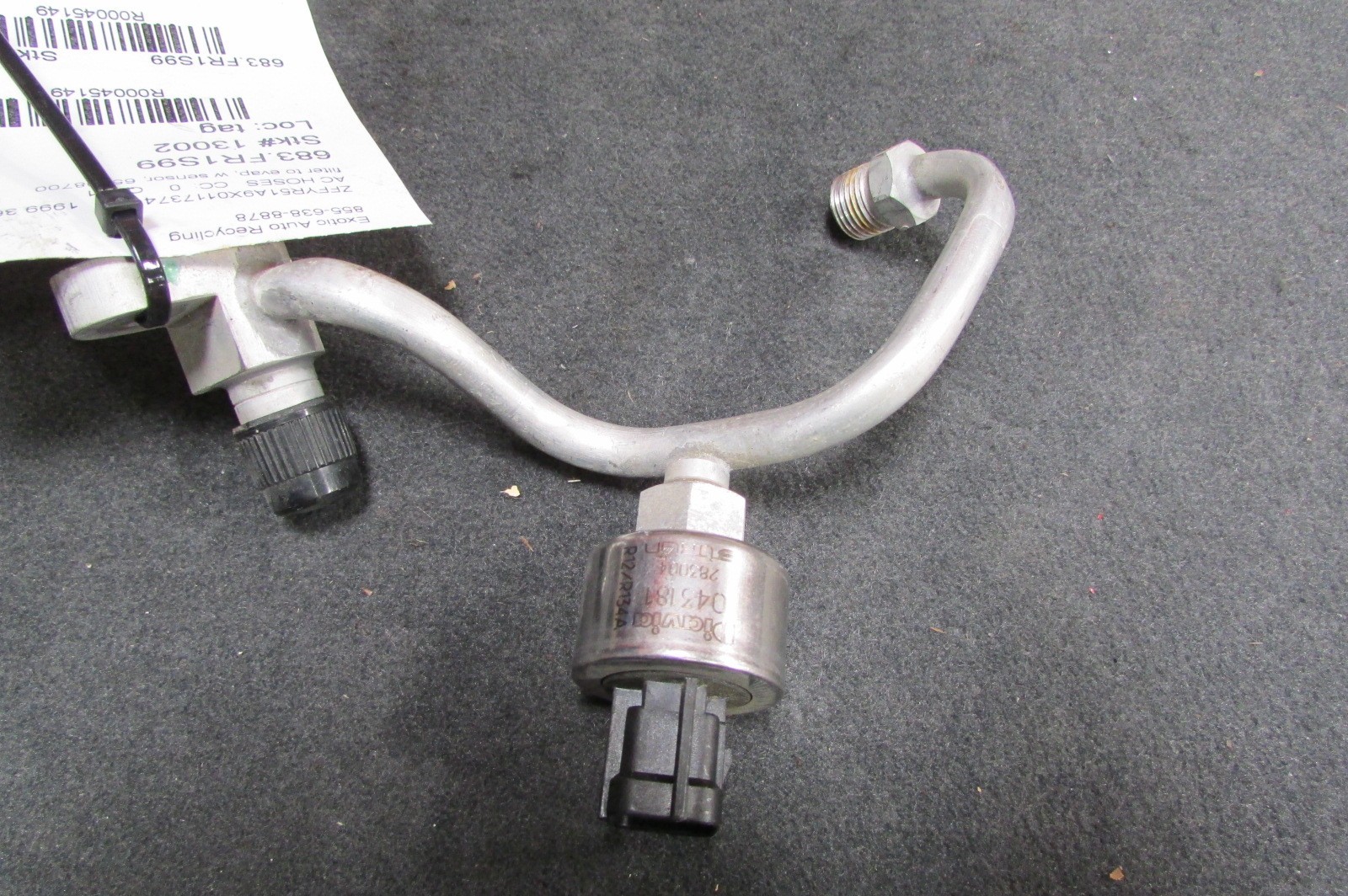 Ferrari 360, AC Hose, Filter To Evaporator, With Sensor, Used, P/N 65898700