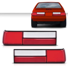 Fit For 87-93 Ford Mustang Fox Body LX Style Tail Light Lens Left+Right