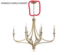 Minka Lavery Covent Park 6-Light Brushed Honey Gold Chandelier 1097-740 *READ*
