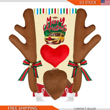 Car Reindeer Antlers And Nose Decoration Set Car Suv Van Truck