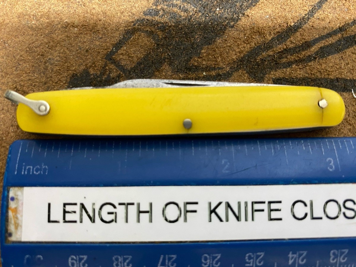 Case Tested XX Pen Knife, 1920-1940, Yellow Composite Handles | eBay