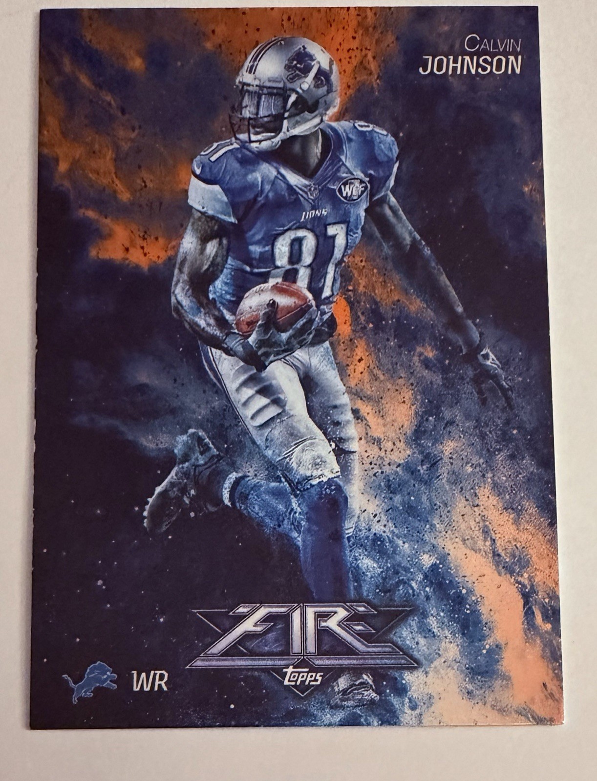 2014 Topps Fire - Calvin Johnson #88 Foil Flame
