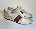 Shaquille O'Neal Worn & Signed Gucci Guccissima Sneakers Size 21.5 - Both Signed