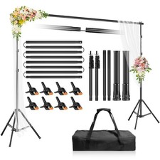 Backdrop Stand 10x6.6ft WxH , Photo Studio Adjustable Background Stand Suppor...