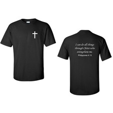 Philippians 413 T-shirt Bible Verse God Jesus Christian Conservative New Shirt