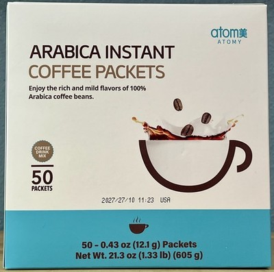Atomy Cafe Arabica Instant Coffee Mix Arabica 50 Sticks With Natural Casein