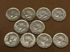 1964  (90% SILVER)  KENNEDY HALF DOLLARS - LOT OF 10 COINS - Lot 2
