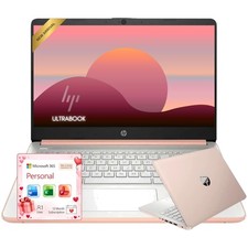 Rose Gold Ultrabook Laptop with Microsoft Office 365, 1.1TB Storage 1TB OneDr...