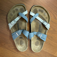 Birkenstock Mayari Strappy Birko Flor Slide Sandals Womens 7-7.5 Regular Footbed