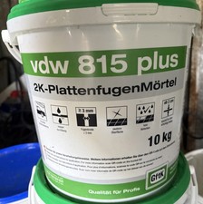 4 vdw 815 plus GftK Fugenm&ouml;rtel 2K Plattenfugenm&ouml;rtel wasserdurchl&auml;ssig 10kg X 4